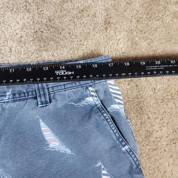 IZOD SALTWATER PRINTED SAILING BOATS SHORTS BLUE FADE MEN’S 34 #29 - Picture 5 of 7